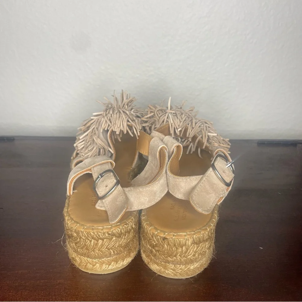 Anthropologie Naguisa Calau Fringe Espadrille Sandals Size 11